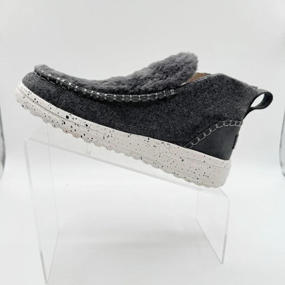 Size 7 - Hey Dude Denny Boots Moon Dream Faux Fur Women's NEW Grey